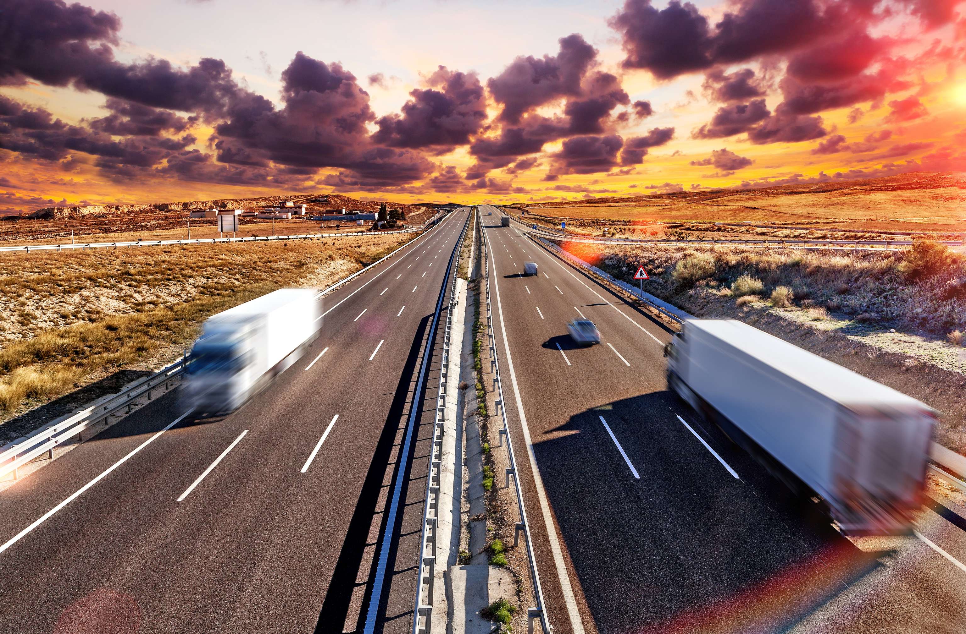 Trucks And Highway.