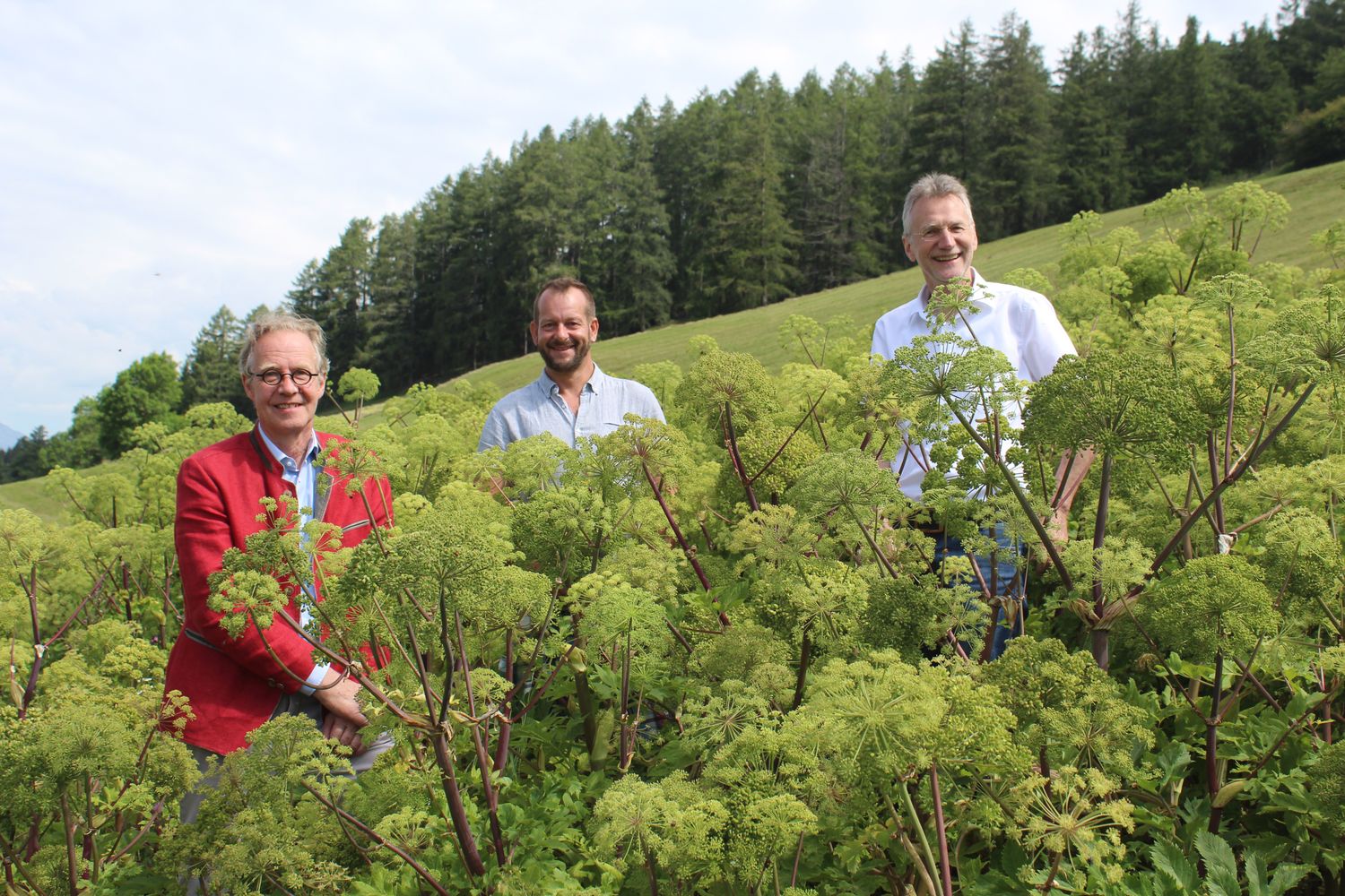 Werner Ultsch (Eagles Future Distillery), Christoph Spörr und Wendelin Juen (LK Tirol)