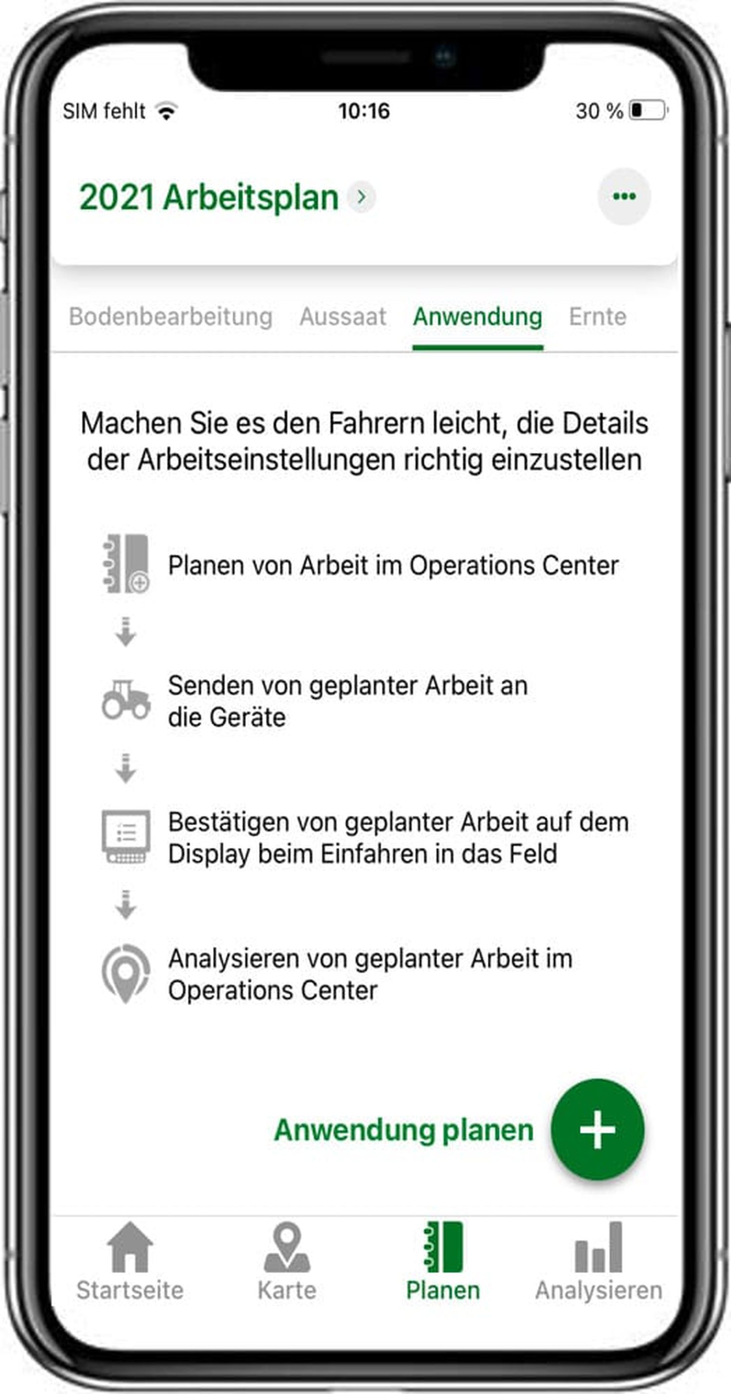 Der Arbeitsplaner ist Schlüsselelement des neuen AutoSetup-Systems.