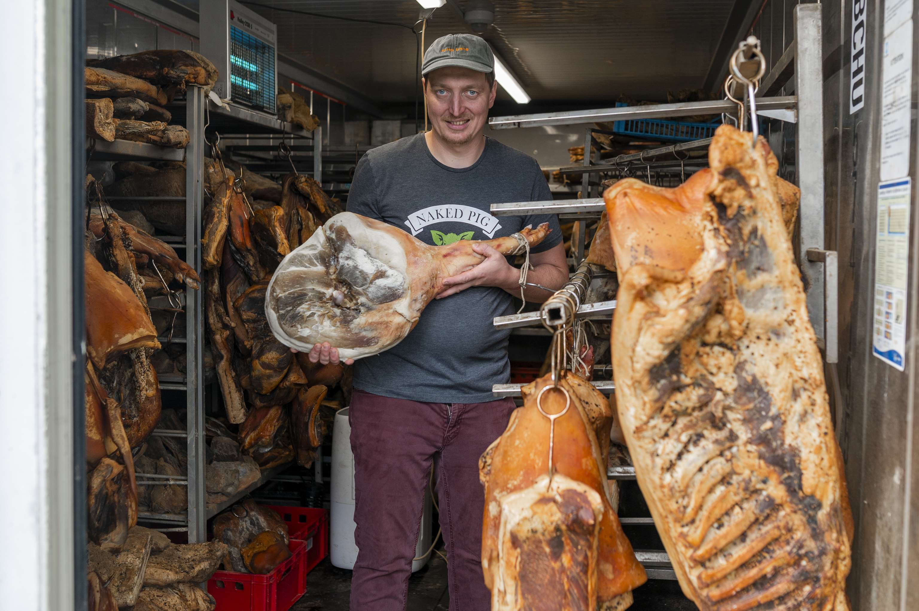 Humer mit Schweinefleisch