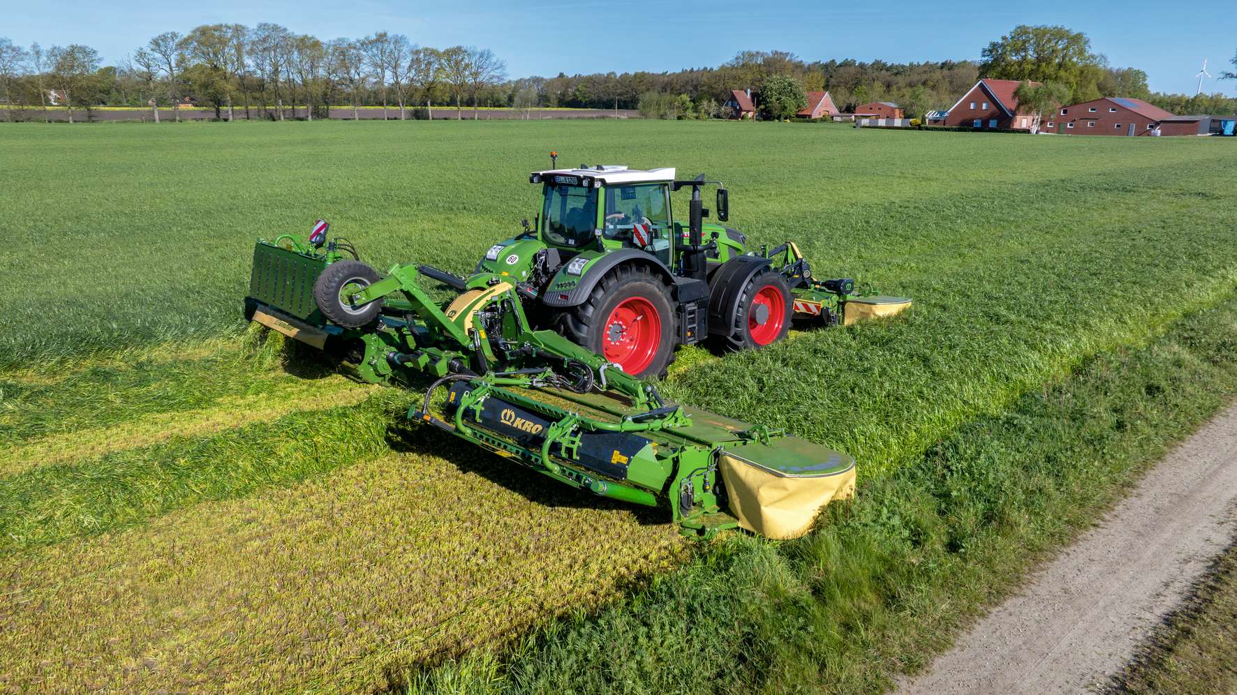 Mähkombination von Krone im Einsatz