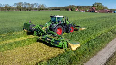 Mähkombination von Krone im Einsatz