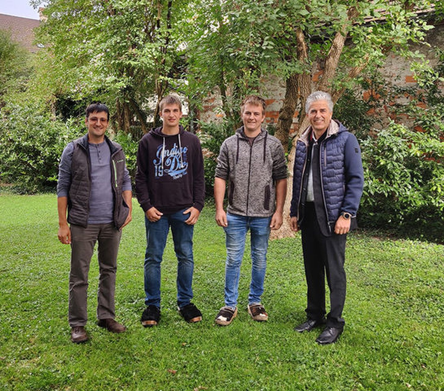 Florian Vinzenz, Mathias Gunz, Manuel Fetz, Direktor Stefan Simma.
