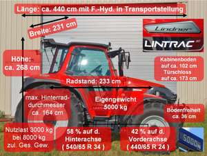 Abmessungen und Gewicht des Lintrac 110