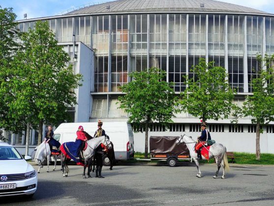 Ausritt in historischer Prachtmontur