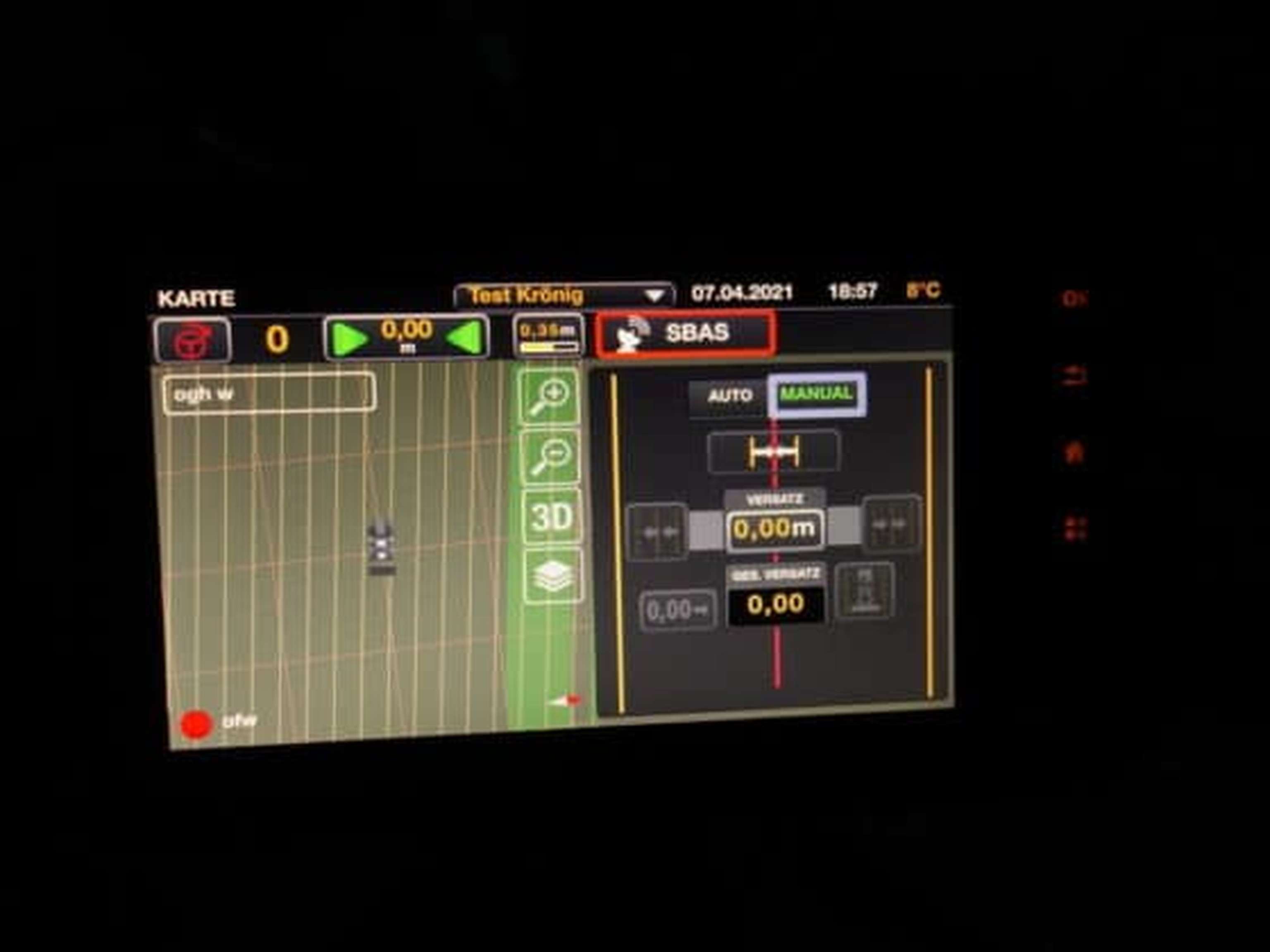 SmartTouch: Lenksystem mit Versatz-Untermenü