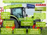 Abmessungen und Gewicht des Claas Arion 660