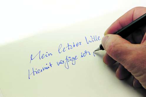 Handschriftliches Testament