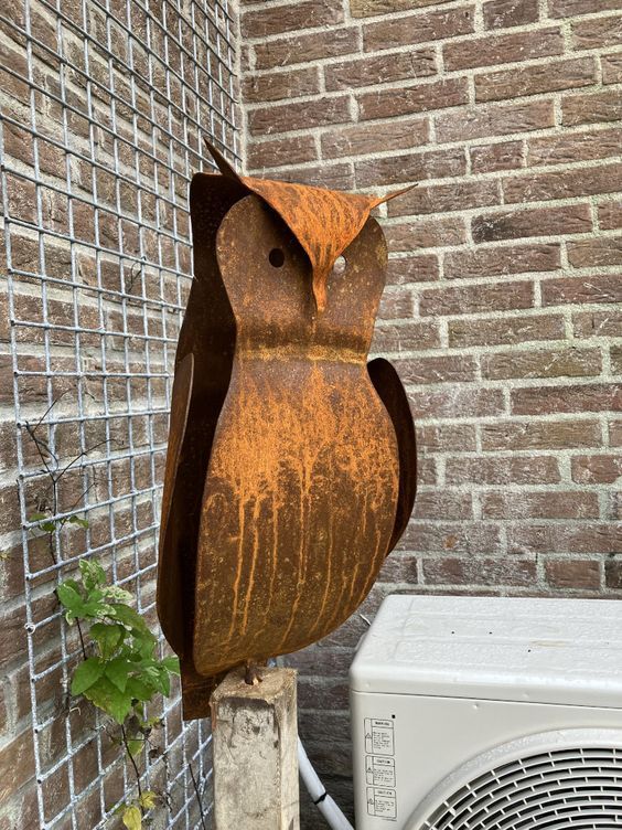 Bild von Anzeige: Teelichtereulenständer aus Cordenstahl Schlosserei Plasmaschneiden 