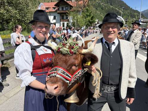 Die Gaudermoarin 2026: TULPE mit Manuela Wechselberger und ihrem Vater Florian aus Tux.
