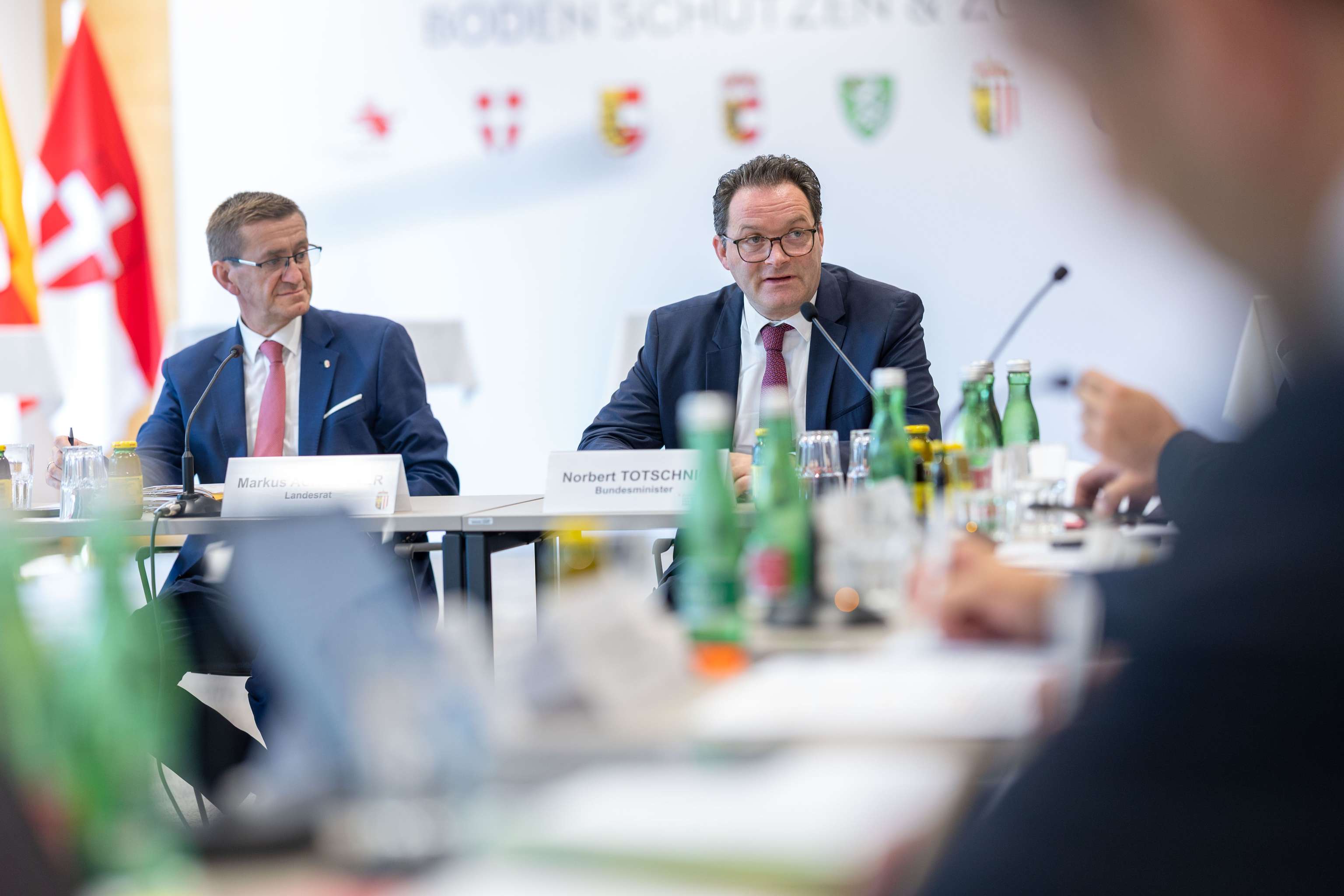 Markus Achleitner und Norbert Totschnig beim Pressegespräch.
