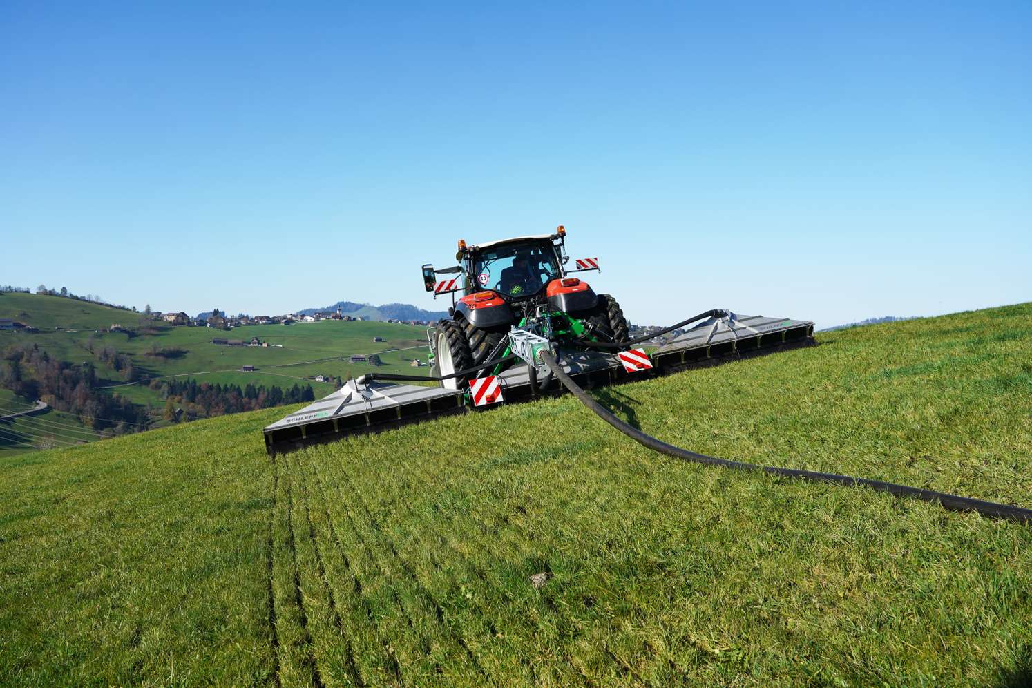 Schleppfix-Gülleverteiler SVA9 für die Verschlauchung