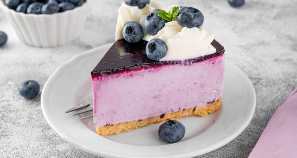 No Bake Heidelbeer-Limetten-Cheesecake