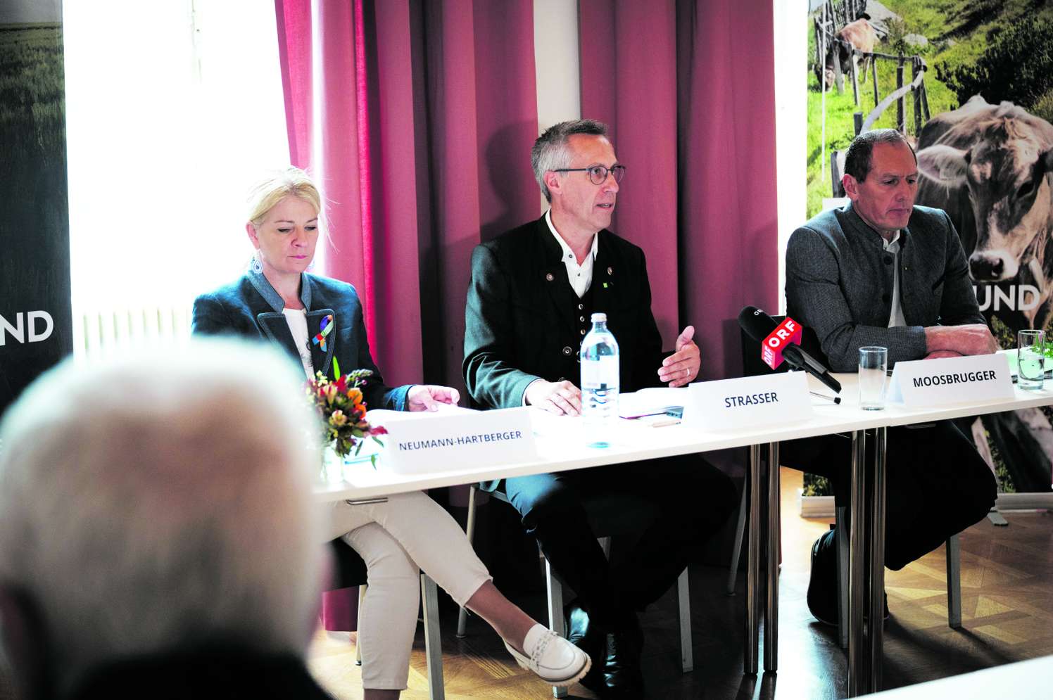Irene Neumann-Hartberger, Georg Strasser und Josef Moosbrugger