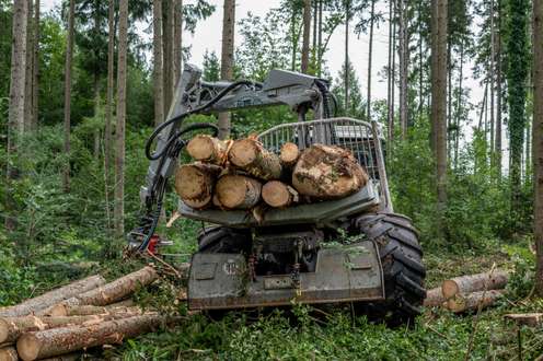 Forstspezialschlepper im Einsatz