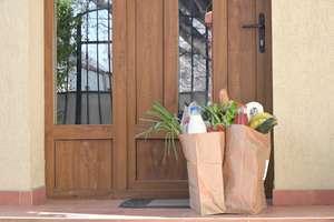Delivering Food To A Self Isolate People Or Quarantine