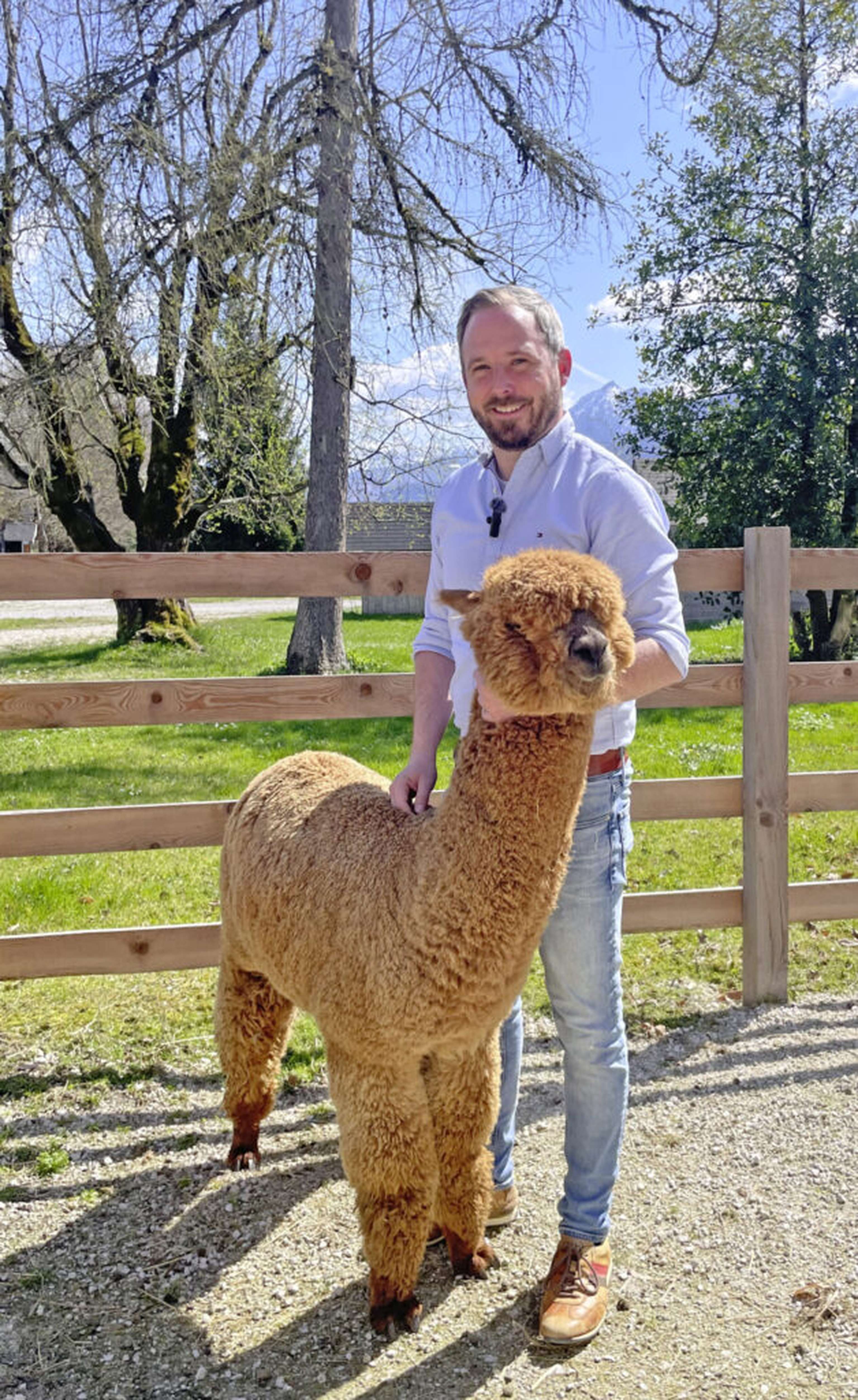 Alexander Eisl, am Bild mit seinem Junghengst Carthago, hat ein klares Ziel: „Wir wollen unser hochqualitatives Vlies so weiterverarbeiten, dass es sein volles Potenzial ausschöpfen kann.“