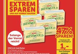 Ausschnitt aus dem Werbeprospekt mit der Butteraktion