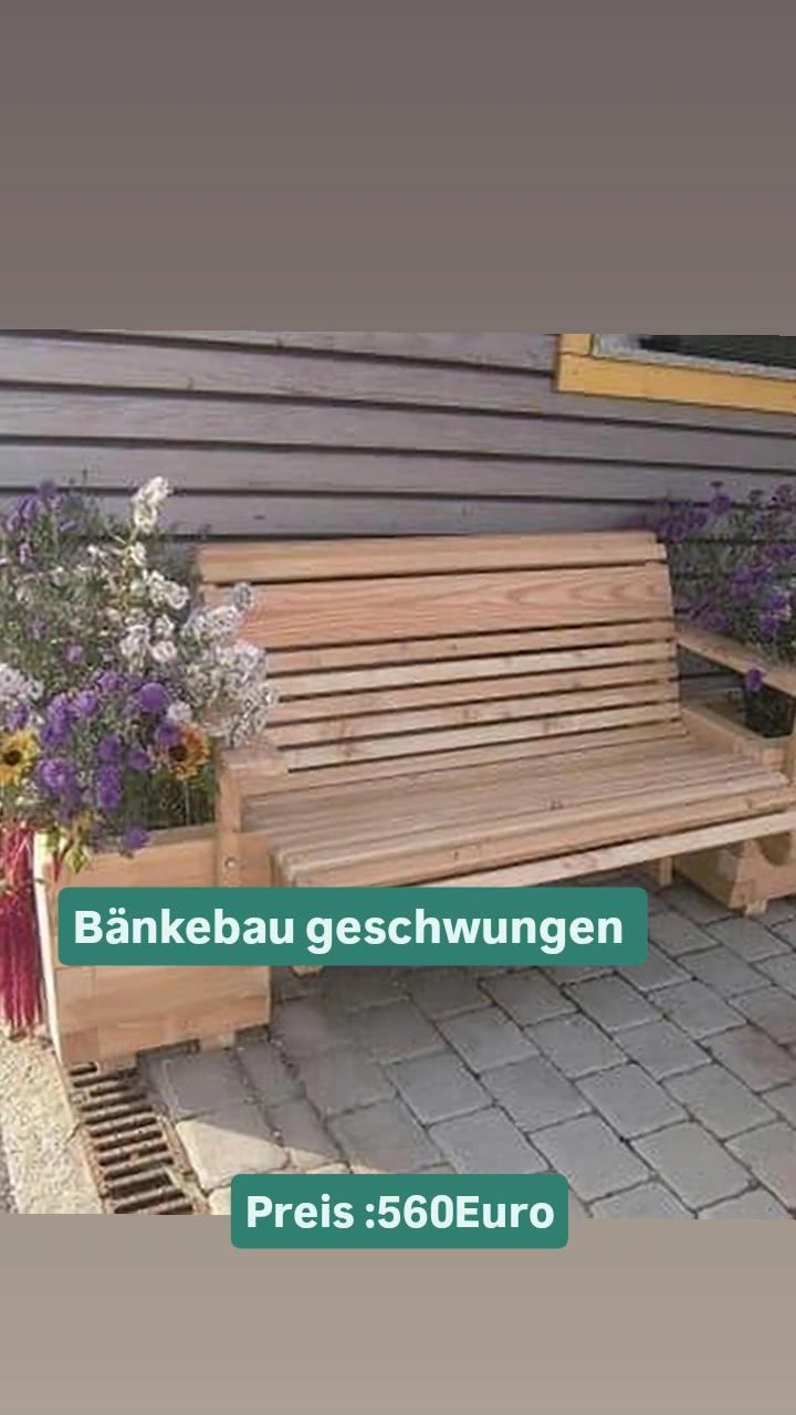 Bild von Anzeige: Bänkebau geschwungen mit Blumentröge Tischlerei 