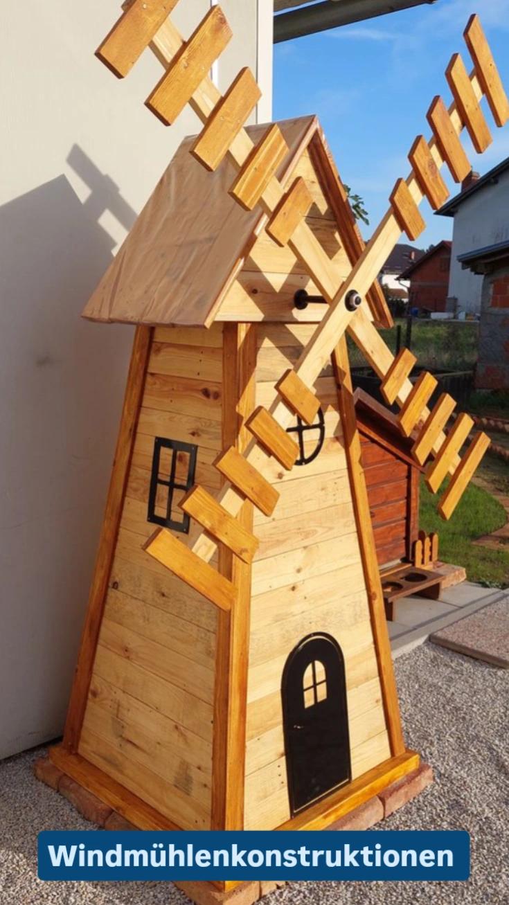 Bild von Anzeige: Windmühlen aus Lärchenholz Tischlerei Säge und Hobelwerk 