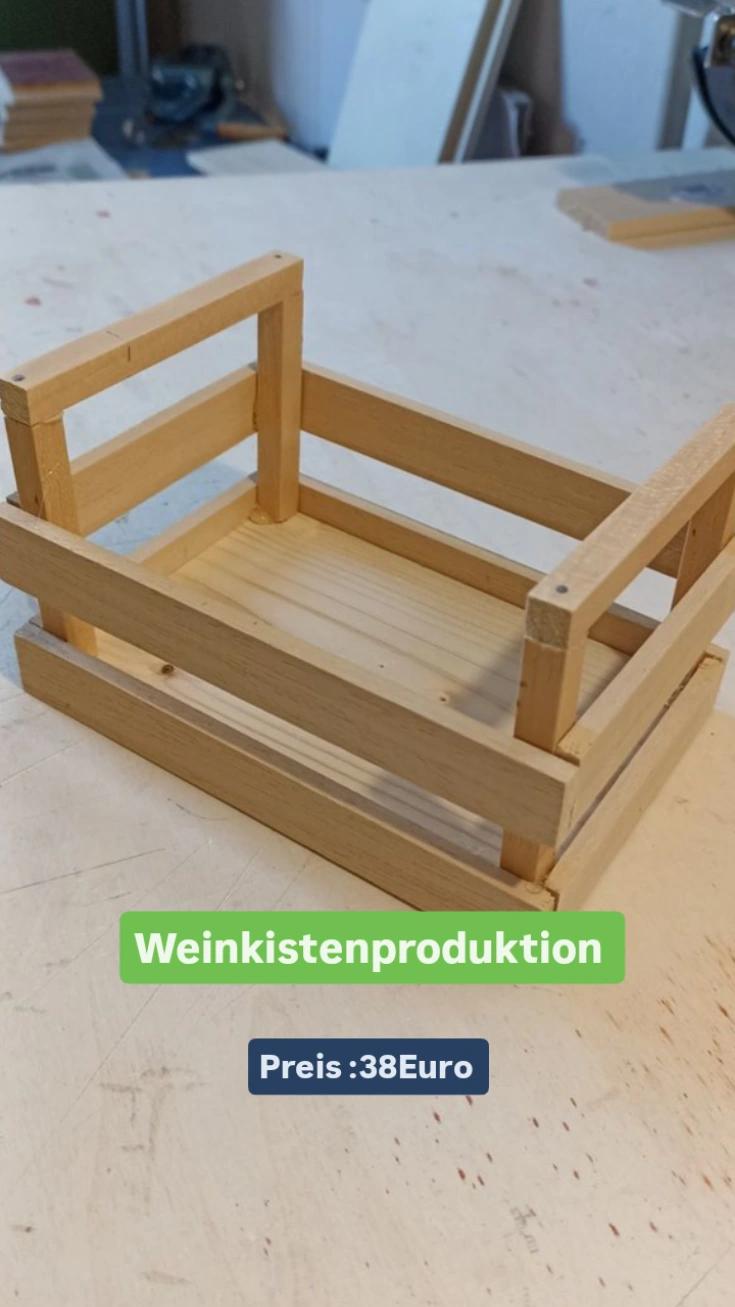 Bild von Anzeige: Paletten und Kistenerzeugung Weinkisten Säge und Hobelwerk Tischlerei 
