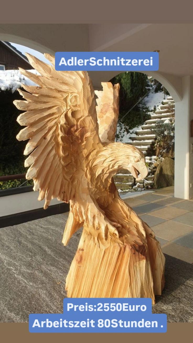 Bild von Anzeige: Adler-Schnitzerei . Motorsägenschnitzerei Tischlerei 