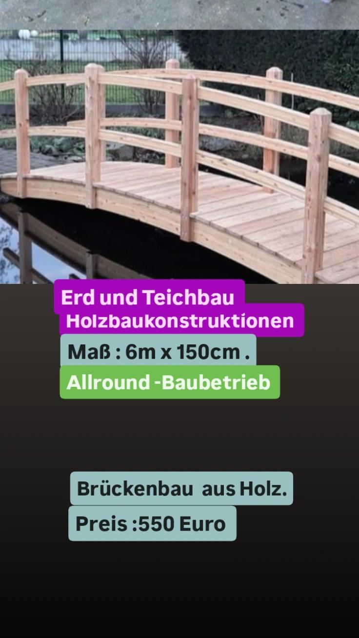 Bild von Anzeige: Brücken und Teichbau Baggerungen Cabionenbau Allround -Baubetrieb 