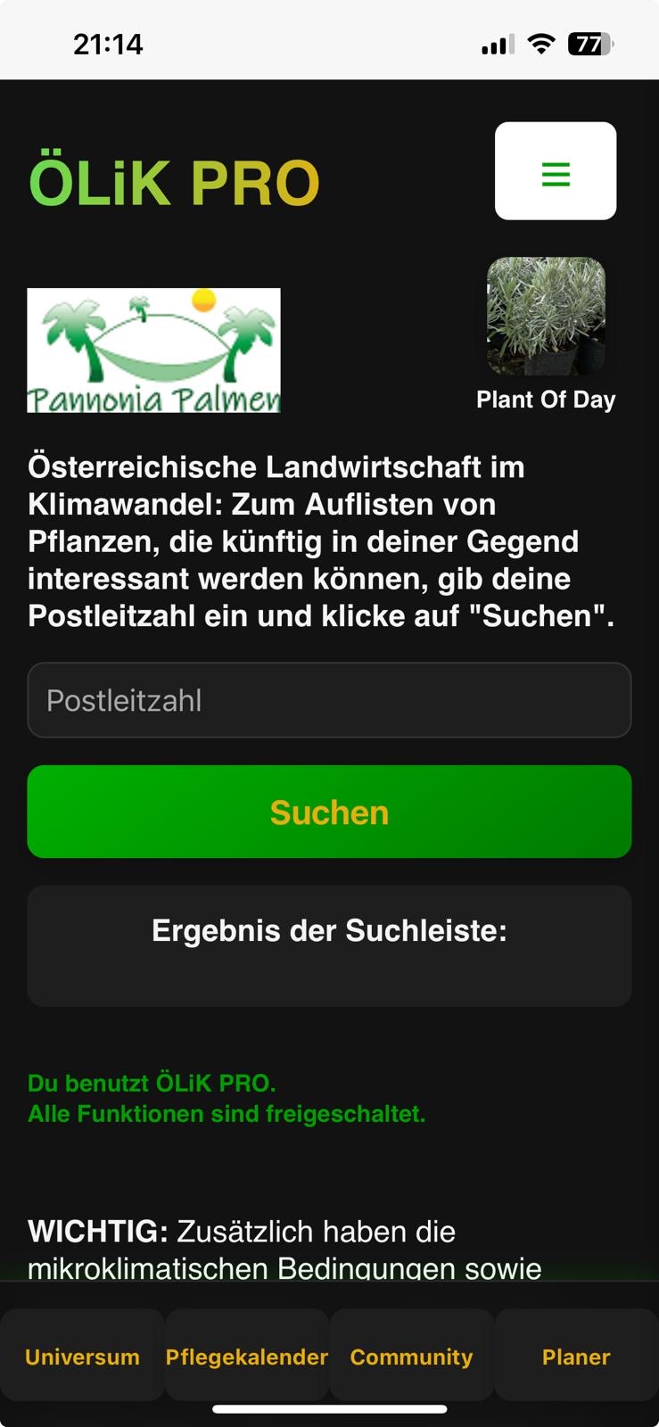 Bild 1 von Anzeige: Web-App „ÖLiK“ - Österreichische Landwirtschaft im Klimawandel