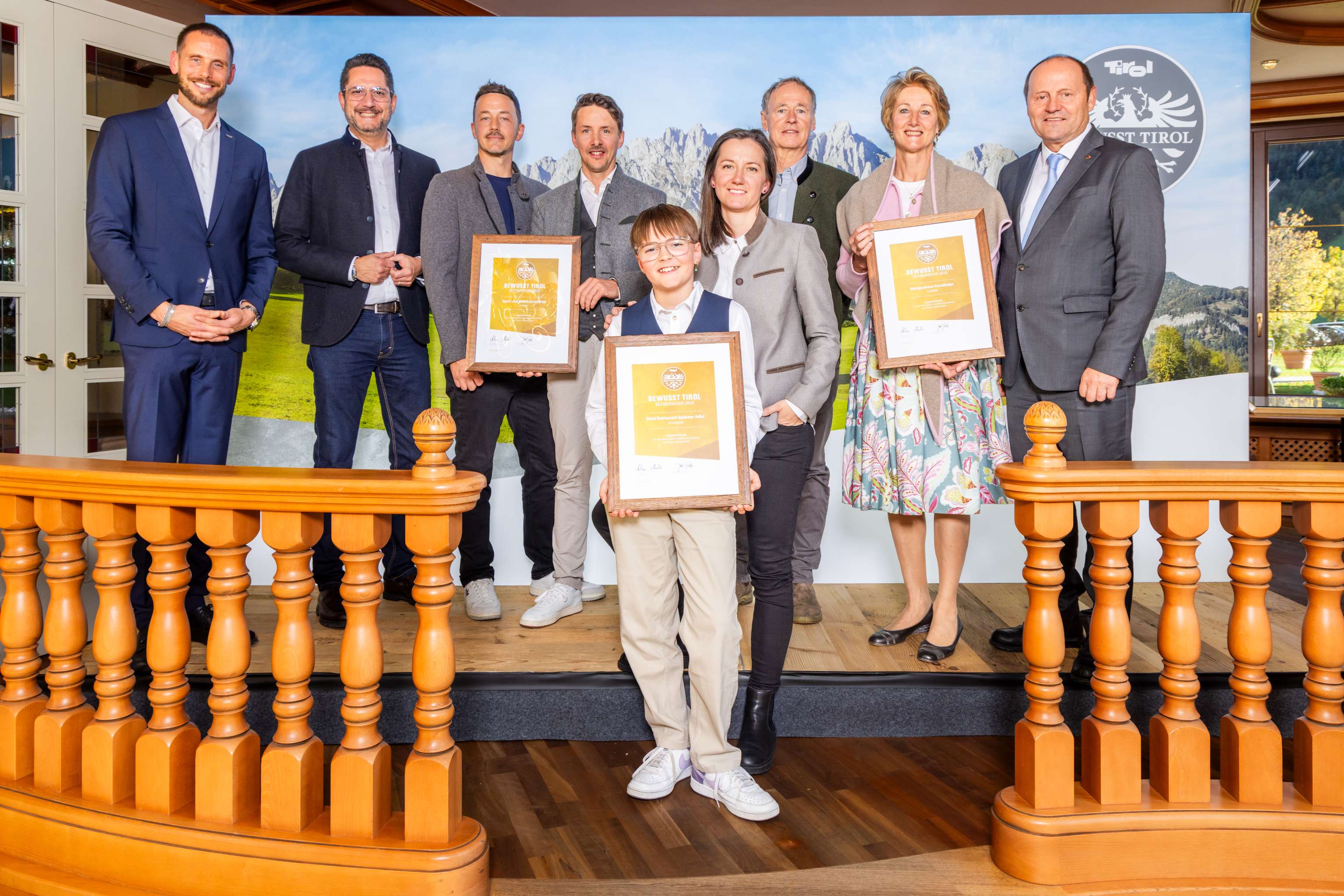 Siegerfoto der Bezirkssieger "Bewusst Tirol" 2026