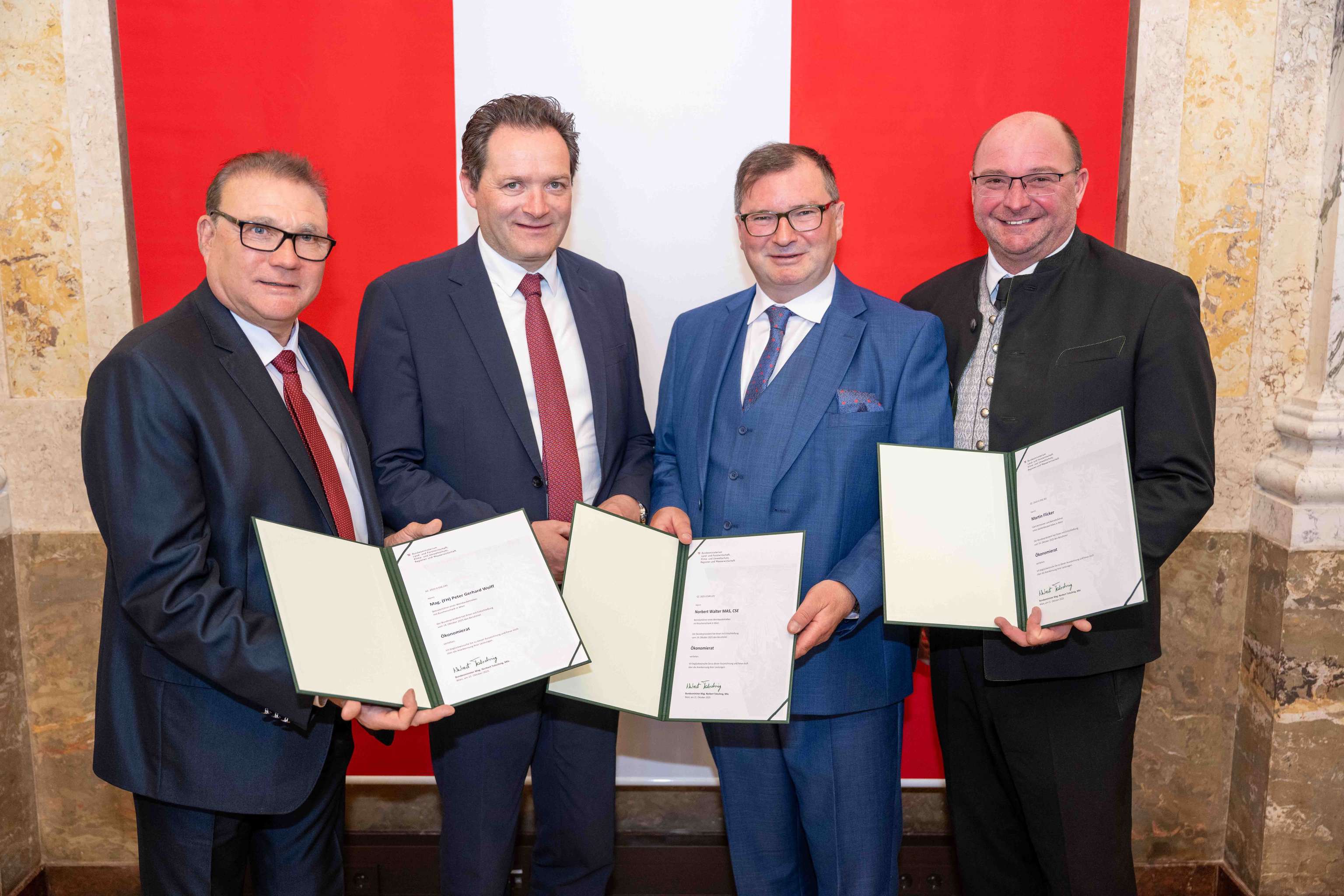 Peter Wolff, Norbert Totschnig, Norbert Walter und Martin Flicker