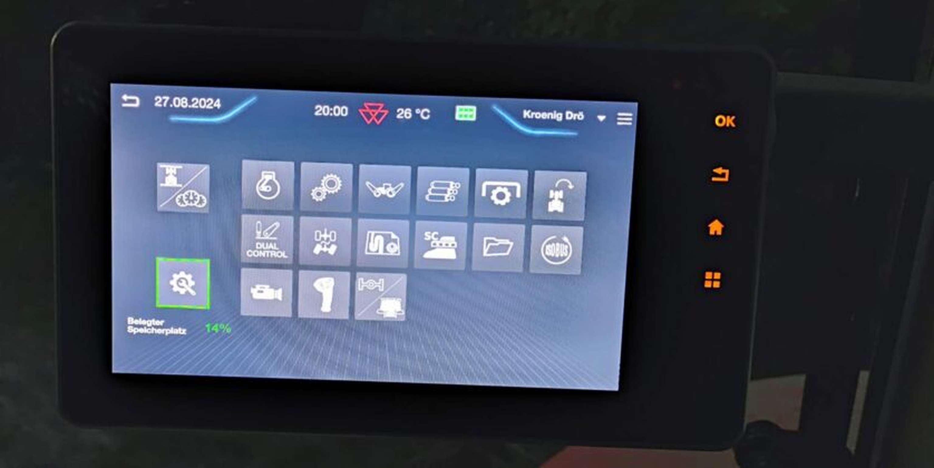 Datatronic: mit einem Tipp Zugriff auf die Untermenüs