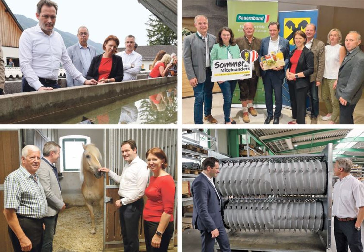 Ein Tag in Oberösterreich: Bundesminister Totschnig im Kompetenzzentrum für Fischereiwirtschaft, beim Sommergespräch in Vöcklabruck, im Pferdezentrum Stadl Paura sowie bei der Betriebs-besichtigung der Firma Wasserbauer.