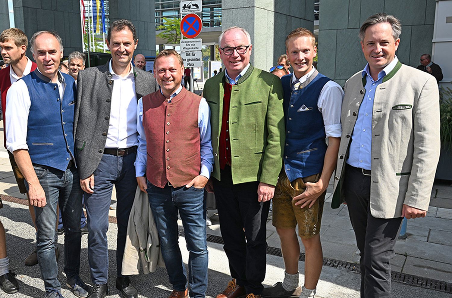 Prominente Gäste am Landhausfest: Landjugend NÖ-Geschäftsführer Reinhard Polsterer, Kammerdirektor Franz Raab, NAbg. Johann Höfinger, LH-Stv. Stephan Pernkopf, Landjugend-Landesleiter Johannes Baumgartner, LK NÖ-Präsident Johannes Schmuckenschlager