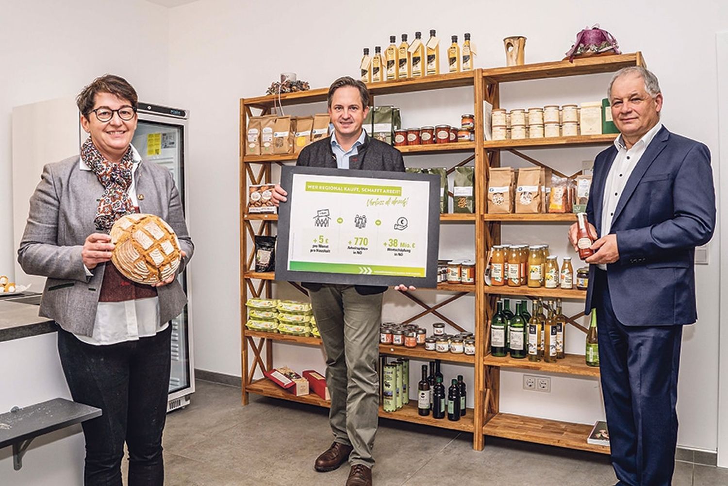 Woche der Landwirtschaft: Eva Hagl-Lechner, Johannes Schmuckenschlager, Gerhard Zinner