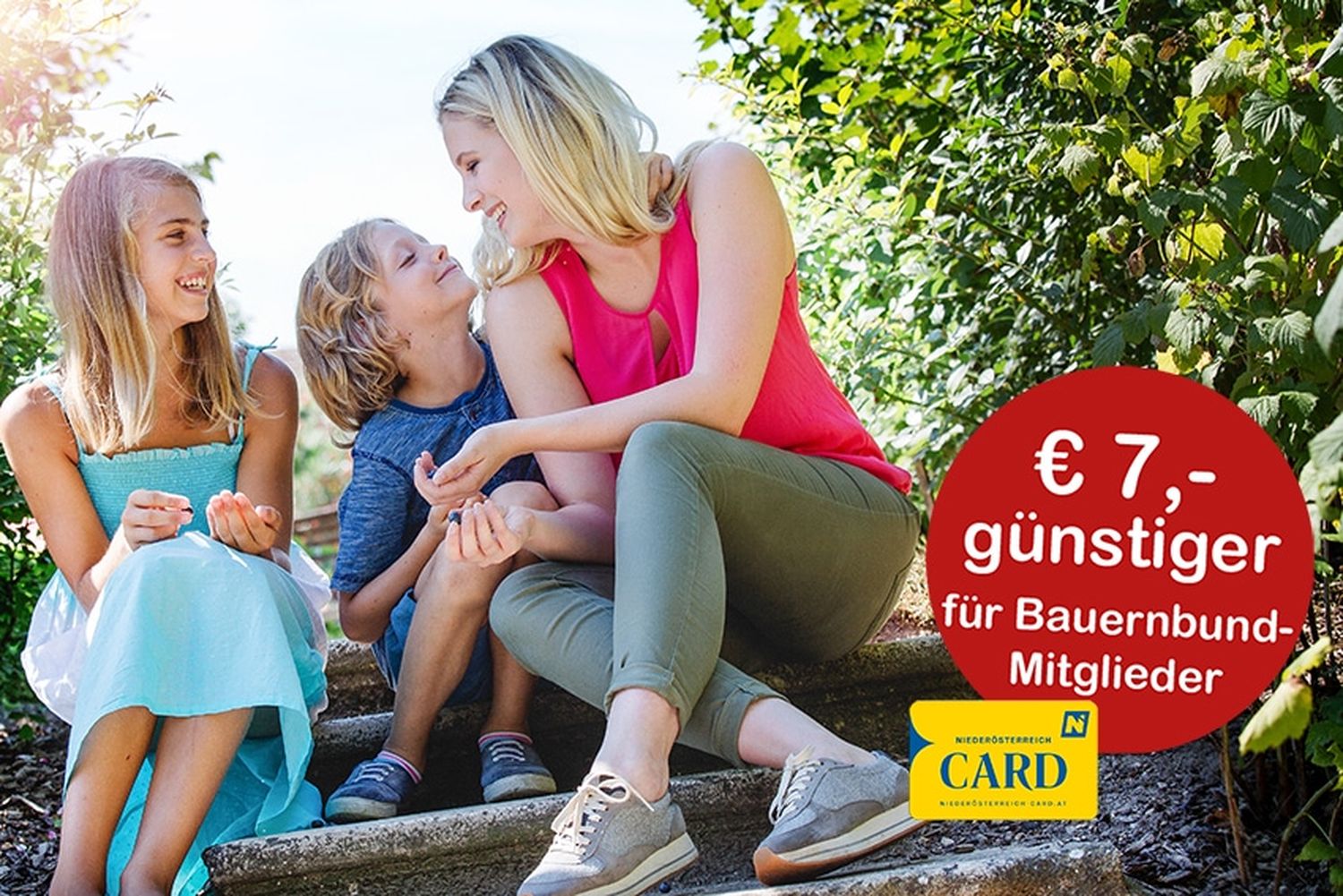 Egal ob bei Verlängerung oder Neuankauf: Mitglieder des NÖ Bauernbundes erhalten die Niederösterreich-Card um 7 Euro billiger.