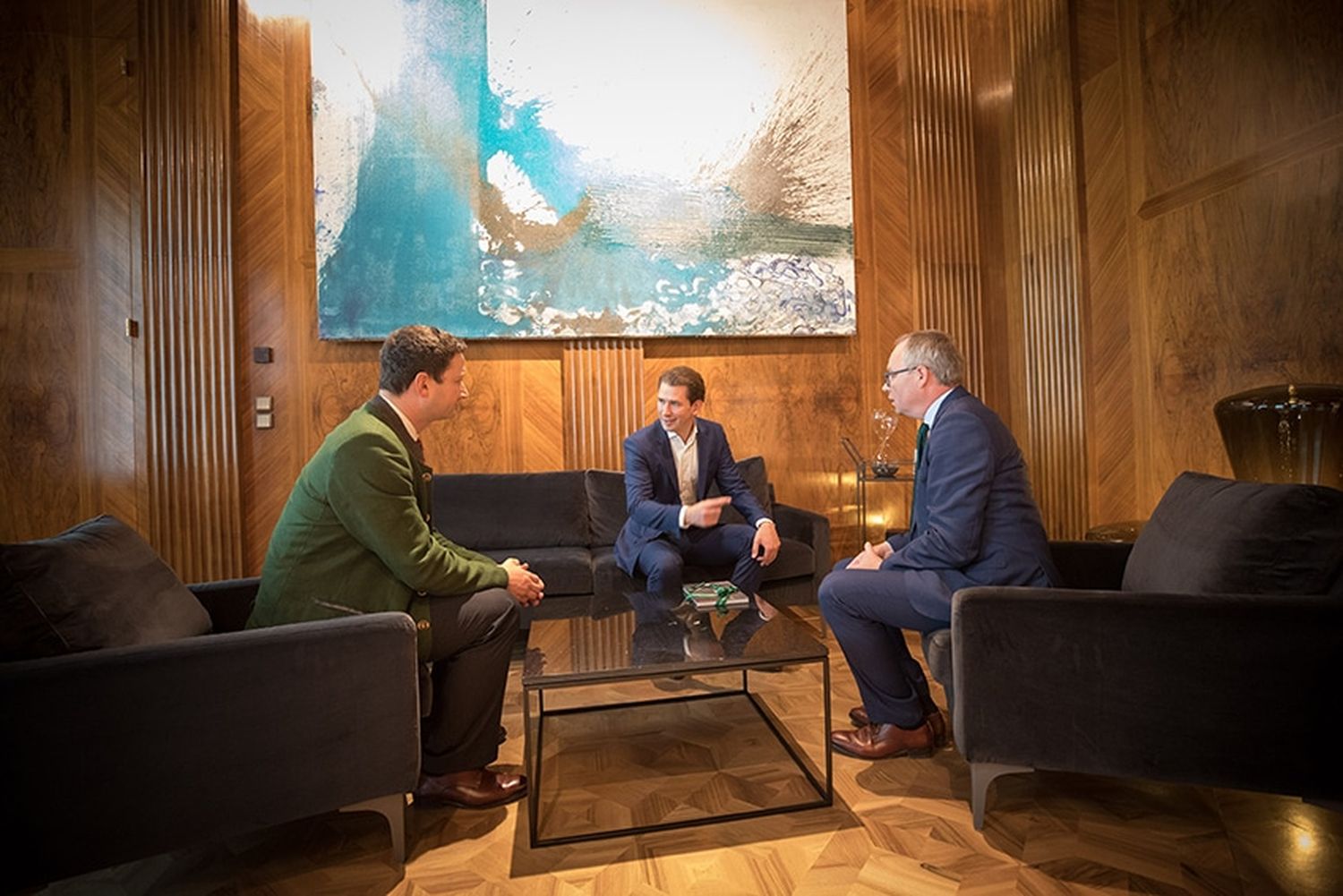 Arbeitsgespräch eine Woche vor der Regierungsklausur: Nemecek, Kurz, Pernkopf