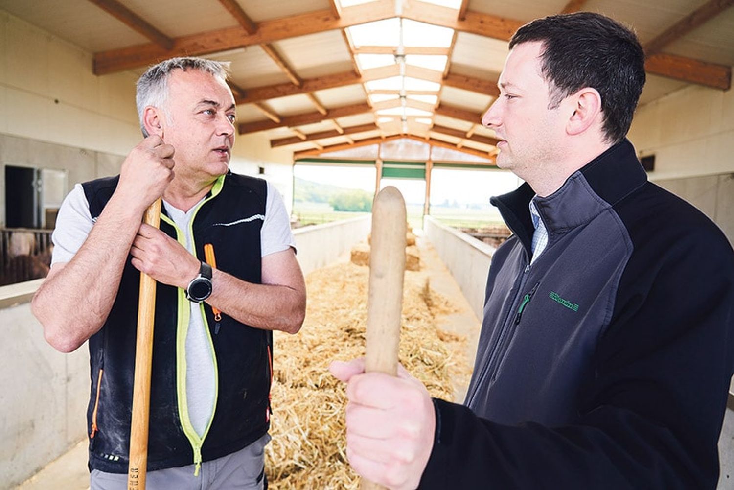 Franz Rauscher mit BB-Direktor Nemecek: „Müssen von unserer Arbeit leben können.“