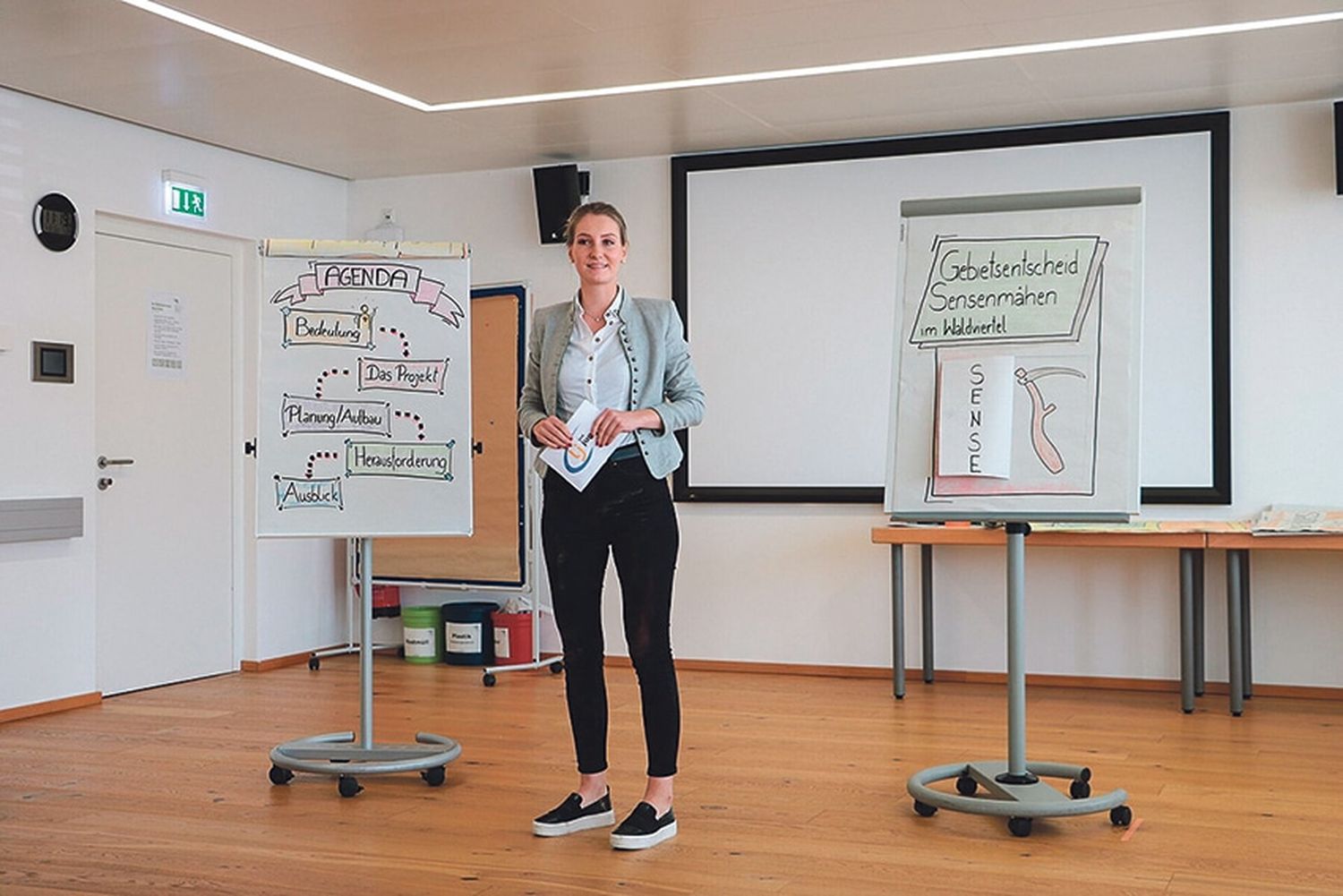 Valentina Gutkas stellte ihre Abschlussarbeit vor.
