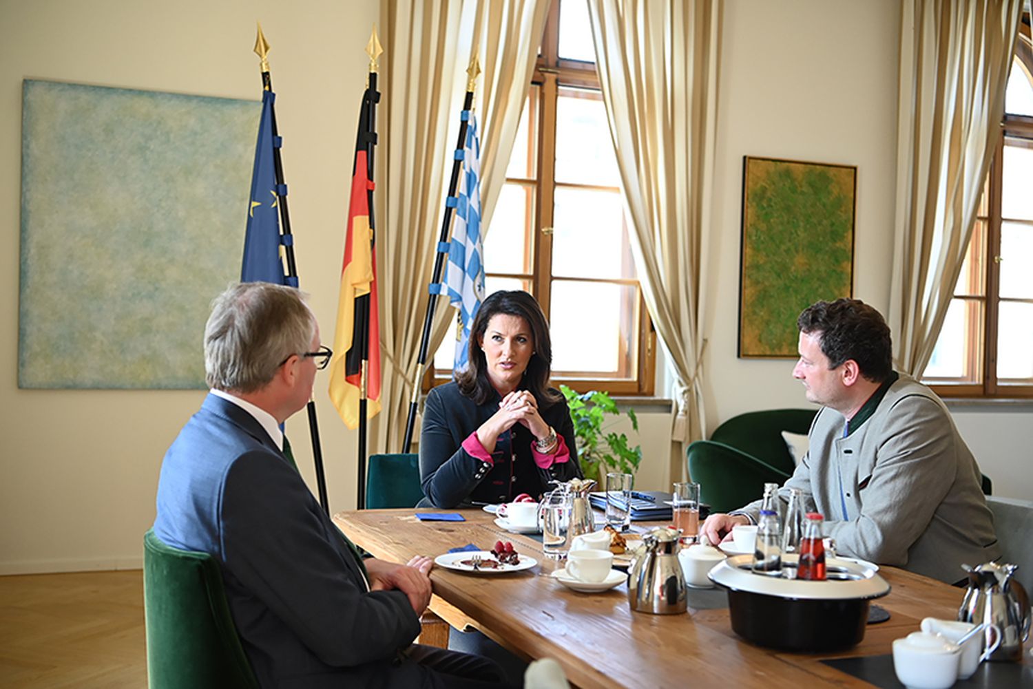 Bauernbundobmann Stephan Pernkopf und Direktor Paul Nemecek zu Gast bei der bayrischen Ministerin Michaela Kaniber.