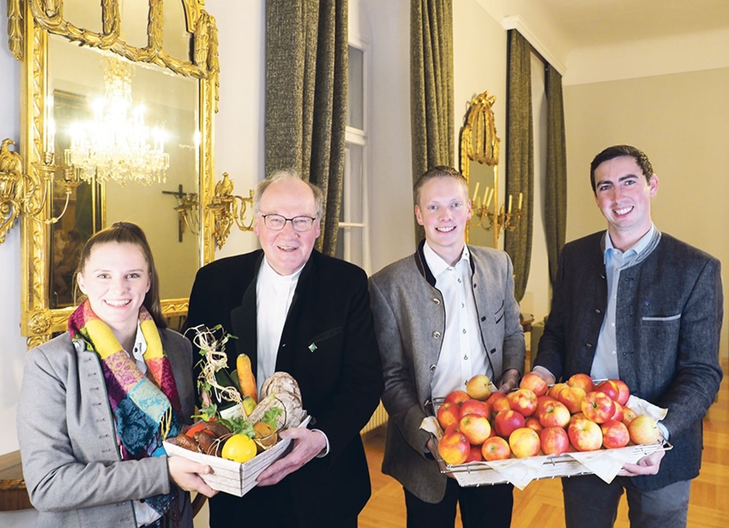 Kerstin Lechner, Exzellenz Alois Schwarz, Johannes Baumgartner und Alex Bernhuber.