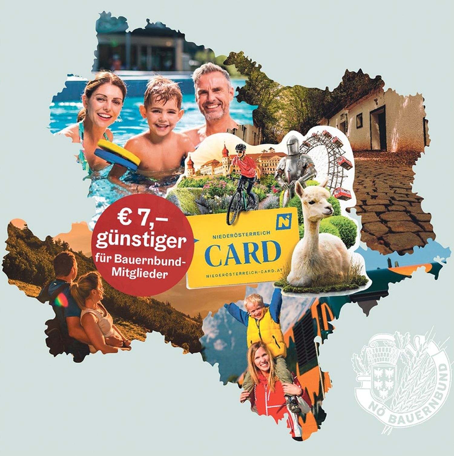 Mitglieder des NÖ Bauernbundes erhalten das NÖ-Card-Angebot zum Sonder-Tarif.