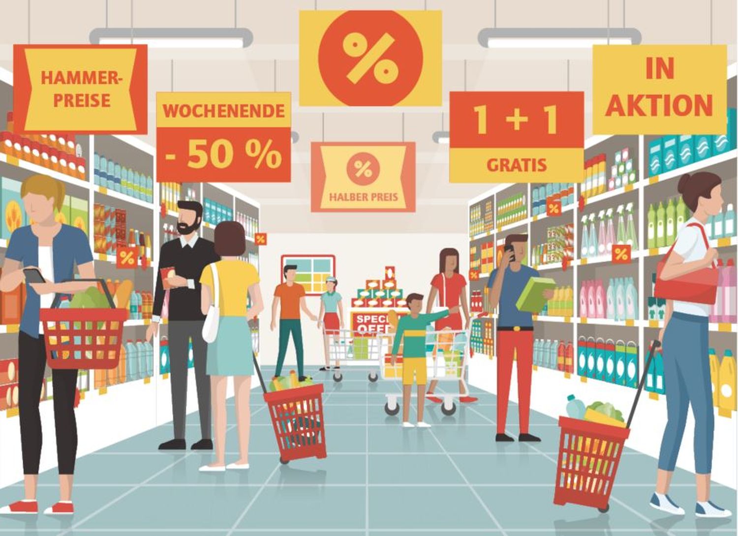 Aktionen im Supermarkt
