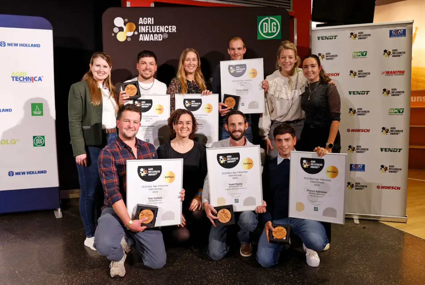 Die stolzen Gewinner des DLG-Agri Influencer Award 2025