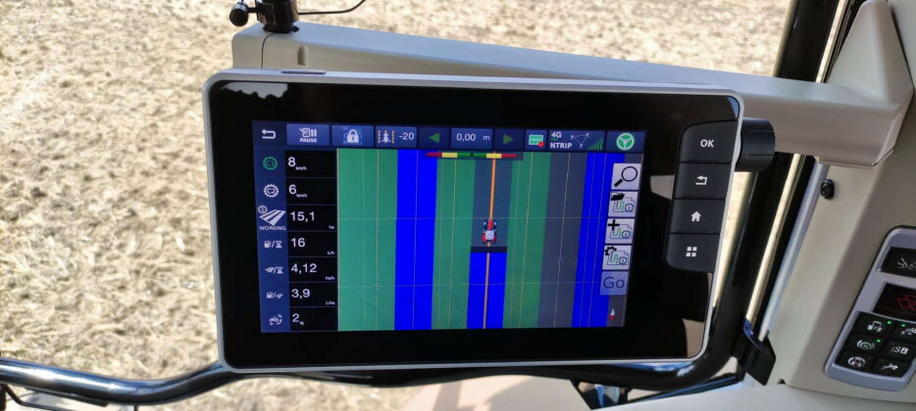 Datatronic: RTK-Lenkbildschirm