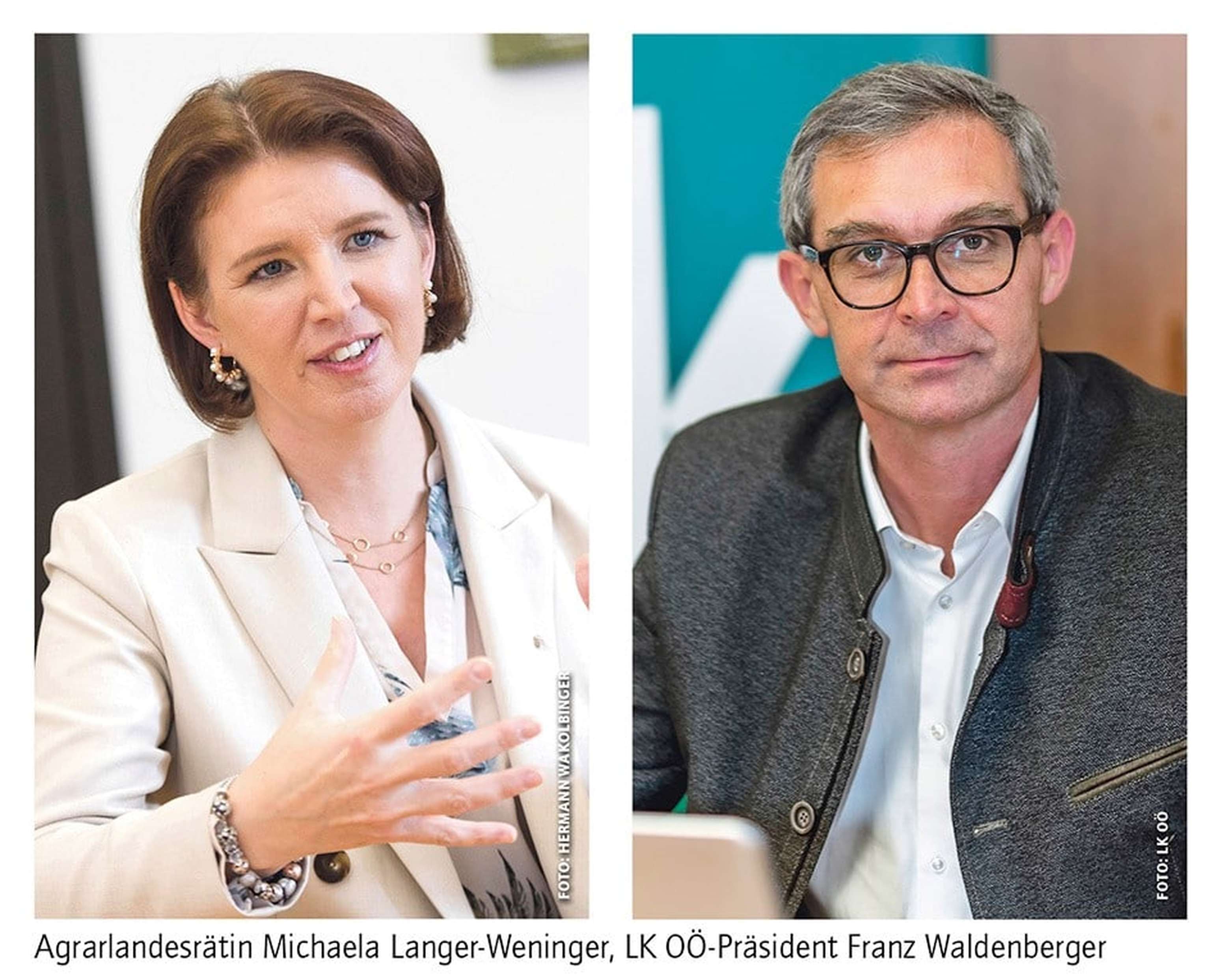 Agrarlandesrätin Michaela Langer-Weninger, LK OÖ-Präsident Franz Waldenberger
