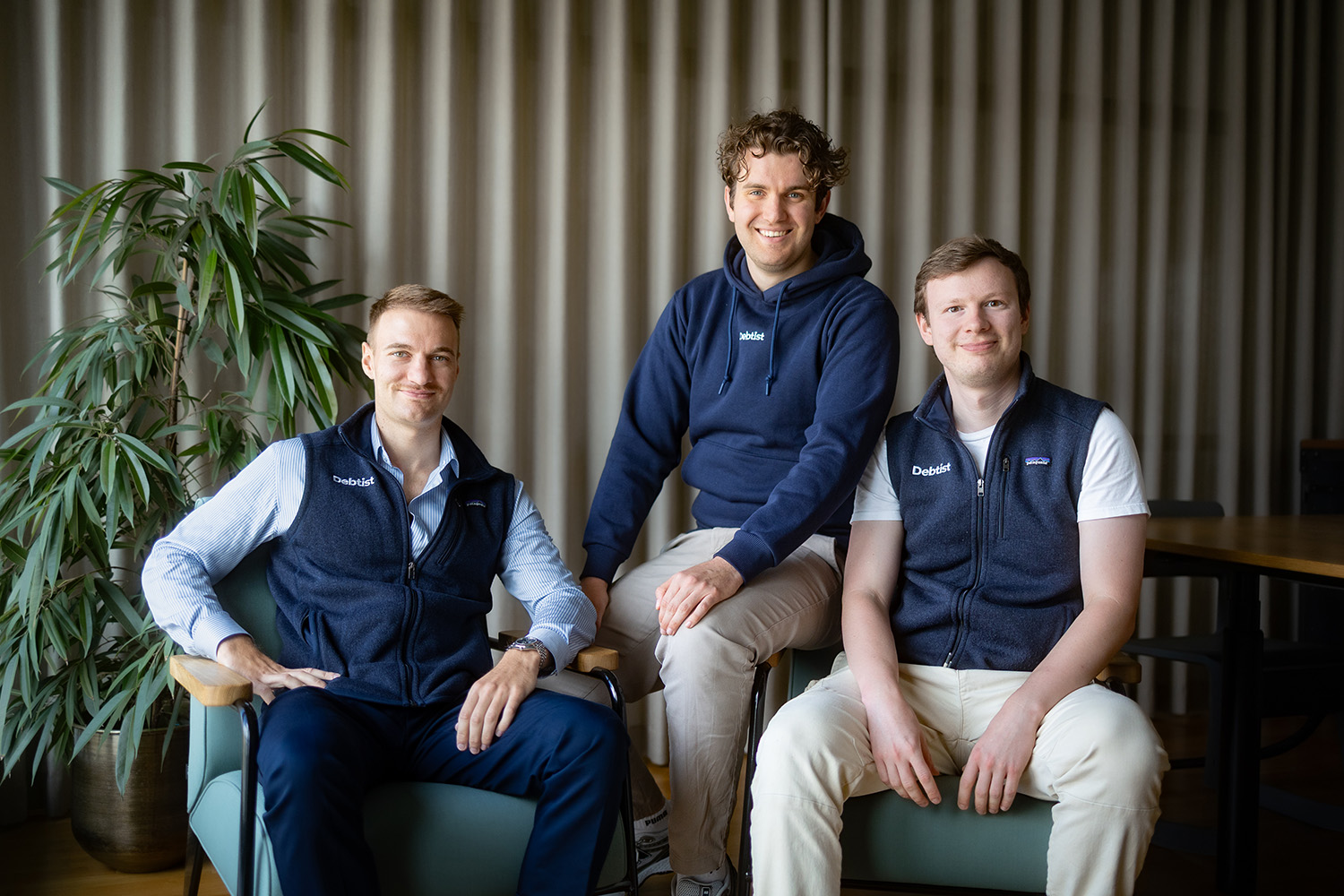 Picture of Debtist Co-Founders Tony Zabel, Matteo Benedetti and Brandon Baumgarten.