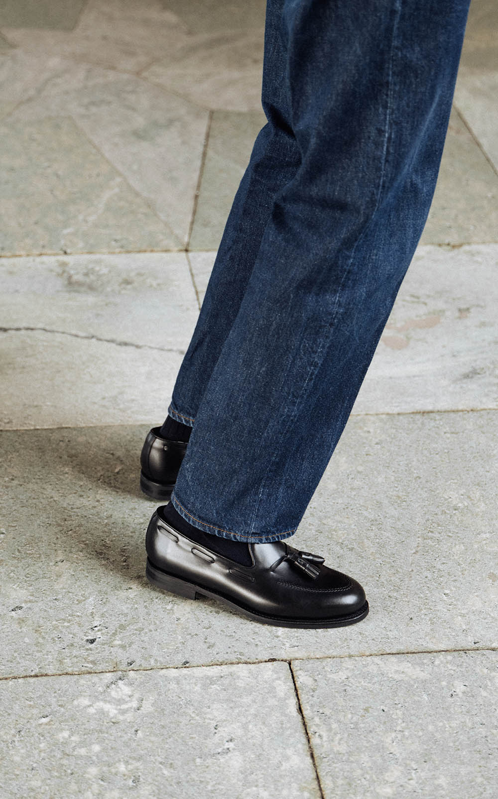 MORJAS Suede Tassel Loafer Black US 7.5 Moccasin Rubber Sole $400 The Tassel Loafer – Black Calf – Rubber Sole | MORJAS main image 4