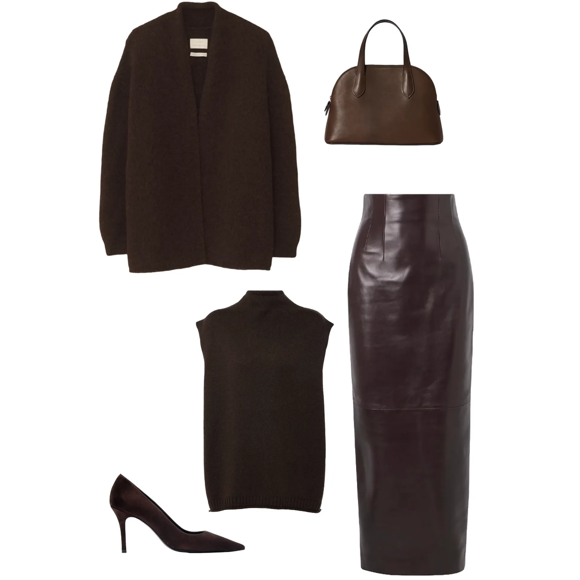 The Pump in brown suede styled festive