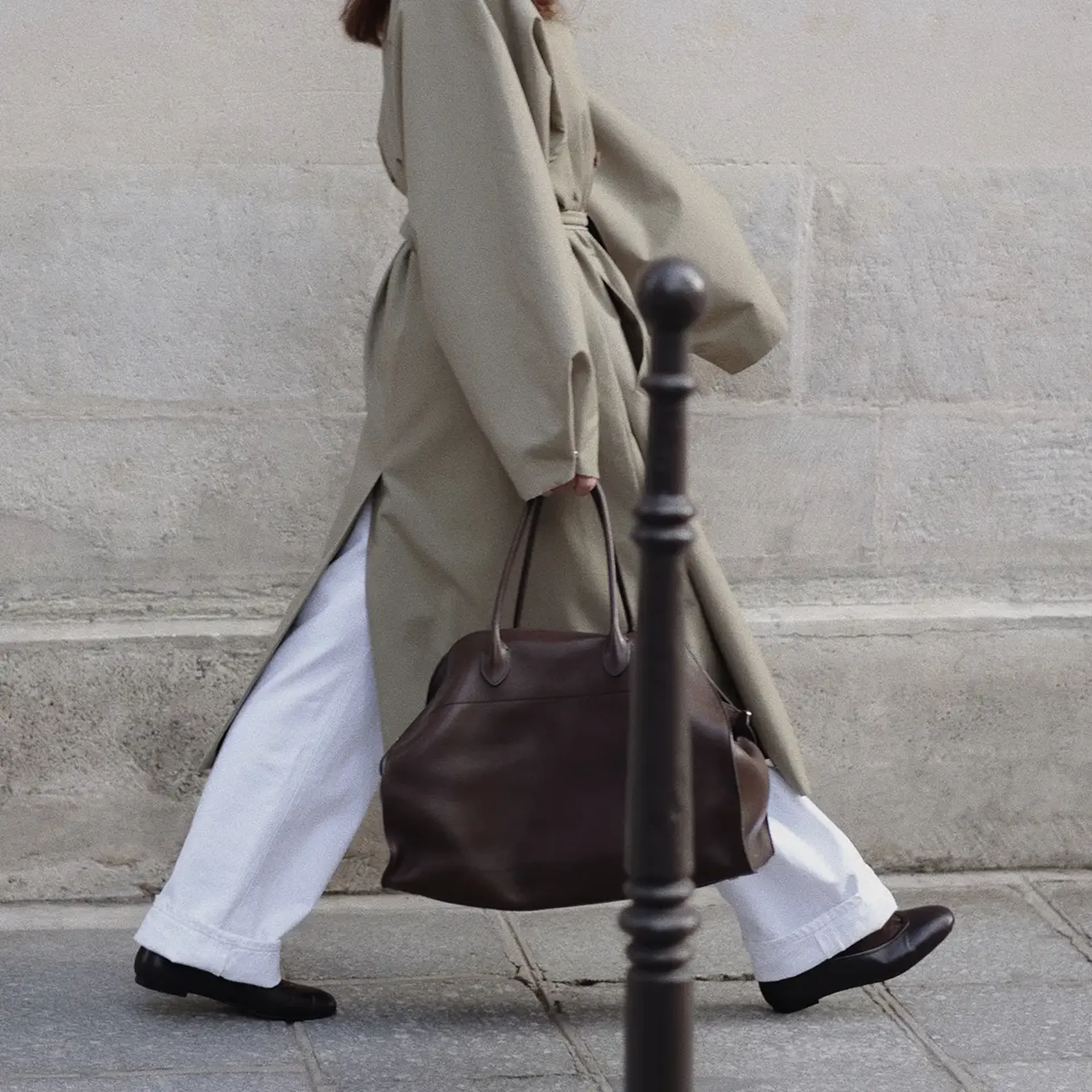the ballet flat in brown nappa
