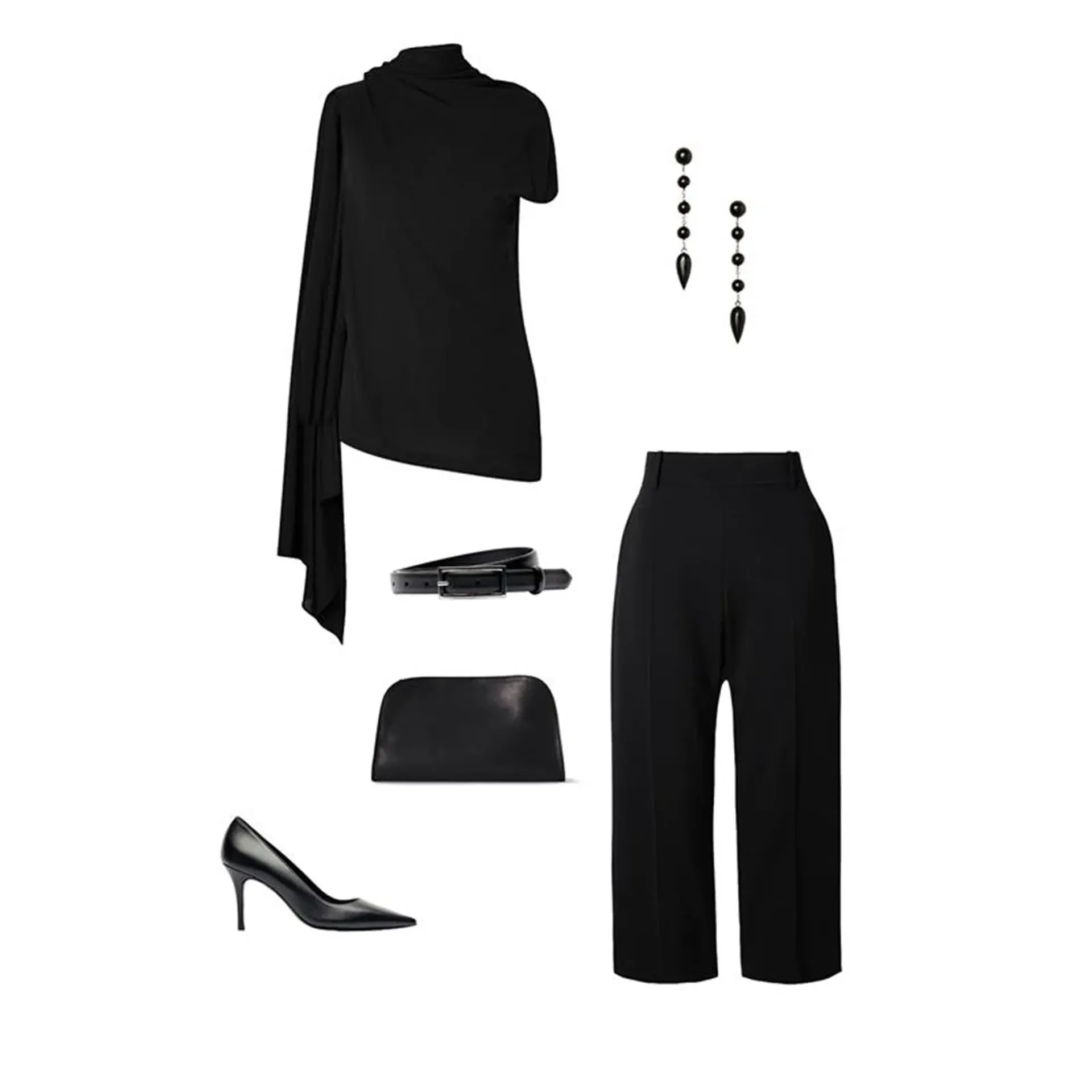 The Pump in black nappa